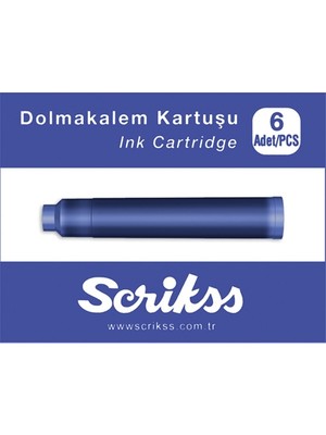 Mbb E-Ticaret Scrikss Dolma Kalem Kartuşu Mavi 6 Lı-(***6 Adet***)