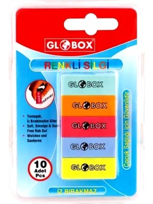 Mbb E-Ticaret Globox Mini Renkli Silgi Seti 10 Lu 25001695-(***9 Adet***)