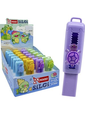 Mbb E-Ticaret Mikro ER-4529 Turtles Sürgülü Silgi 24'lü *32