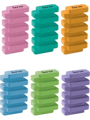 Mbb E-Ticaret Serve Steps Pastel Renk Silgi SV-STEPSSG24KTFR-P1-(***9 Adet***)