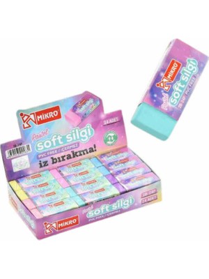Mbb E-Ticaret Mikro 2B-24P Pastel Renk Silgi 24 Lü