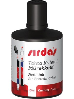 Mbb E-Ticaret Sırdaş Kırmızı Tahta Kalemi Mürekkebi 100 Cc.