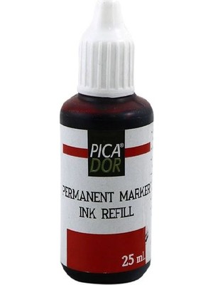 Mbb E-Ticaret Picador Permanent Mürekkep Kırmızı 25 Ml-(***12 Adet***)