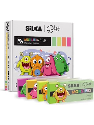 Mbb E-Ticaret Silka Monster 4 Renk Silgi 20 Li Art.13