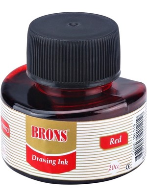 Mbb E-Ticaret Brons Çini Mürekkebi Kırmızı 20 cc BR-319-(***6 Adet***)