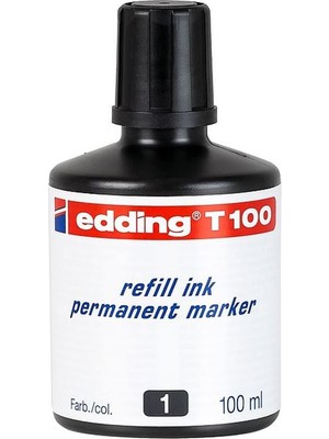 Mbb E-Ticaret Edding T100 Siyah Permanent Mürekkep 100ML