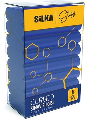 Mbb E-Ticaret Silka Curved Sınav Silgisi 8 Li Paket Sg.53-(***12 Adet***)