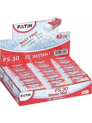 Mbb E-Ticaret Fatih FS30 36010 Beyaz Silgi 30'lu *30 >