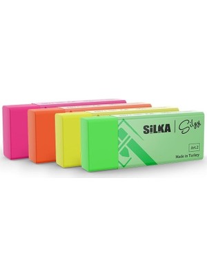 Mbb E-Ticaret Silka Neon 4 Renk Silgi Art2 (Adet)-(***6 Adet***)