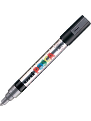 Mbb E-Ticaret Uni-Ball Pc-5m-Posca Su Bazlı Marker Gümüş 1.8