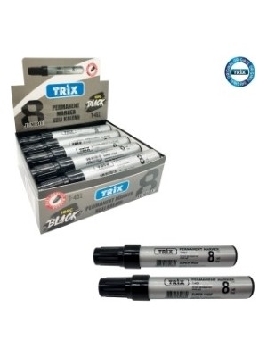 Mbb E-Ticaret Trix T-451 Siyah Jumbo Koli Kalemi 8 Mm-(***12 Adet***)