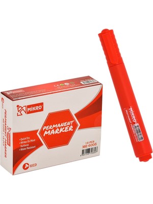 Mbb E-Ticaret Mikro MR-6008 Koli Kalemi Kırmızı 12'li *144