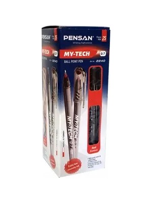 Mbb E-Ticaret Pensan 2240 My-Tech Tükenmez Kırmızı 25'li *80