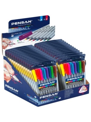 Mbb E-Ticaret Pensan 1003 Triball Tükenmez Kalem Renkli 8'li Set *192