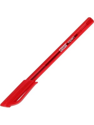 mbb e-ticaret cassa 9855 trıpen kırmızı tükenmez kalem 1.0 mm (özel )-(***3 adet***)