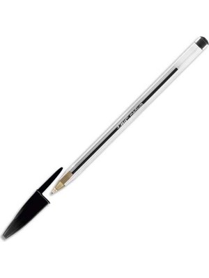 Mbb E-Ticaret Bic Crıstal 1.0 mm Siyah Tükenmez Kalem 847897-(***9 Adet***)