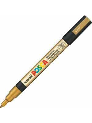 Mbb E-Ticaret Uni-Ball Pc-3m Posca Su Bazlı Marker Altın 0.9