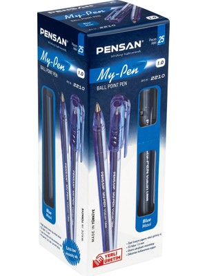 Mbb E-Ticaret Pensan 2210 My-Pen Tükenmez Kalem Mavi 25'li*80