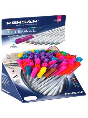 Mbb E-Ticaret Pensan 1003 Triball Tükenmez Karışık Renkli 1.0m 60LI*16