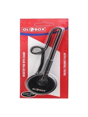 Mbb E-Ticaret Globox 1035 Zincirli Tükenmez Kalem Siyah *24-(***6 Adet***)