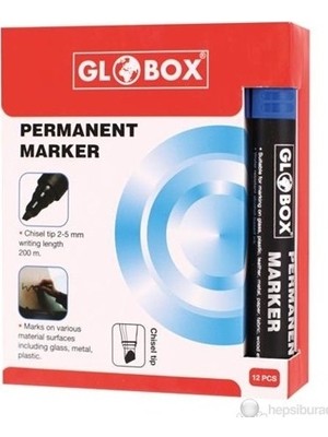 Mbb E-Ticaret Globox 6922 Mavi Kesik Uç Koli Kalemi-(***9 Adet***)
