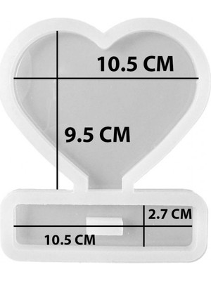Depposite Epoksi Silikon Kalıp Kalp Ayaklı Magnet Kalıbı 10.5 cm