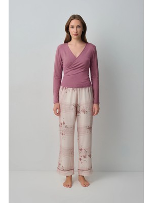 Suwen Cream Siera Pajama Set