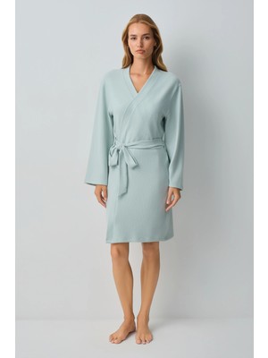 Suwen Aqua Green Sofia Short Robe