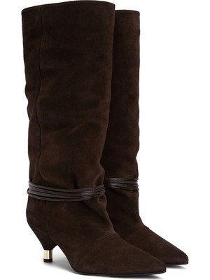 Divarese Dıvarese Brown Women's Suede Tall Boots