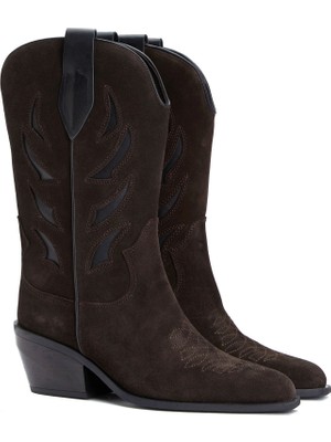 Divarese Dıvarese Brown Women's Suede Tall Boots