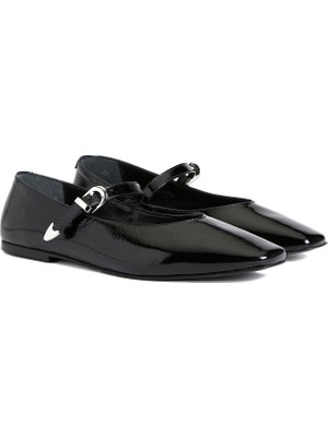 Divarese Dıvarese Black Women's Leather Ballet Flats