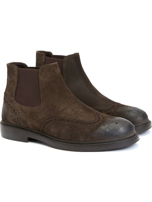 Divarese Dıvarese Brown Men's Suede Chelsea Boots