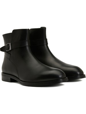 George Hogg Black Belt-Buckle Men's Leather Boots