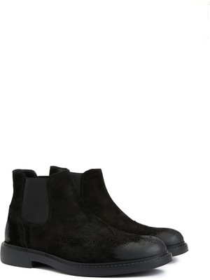 Divarese Dıvarese Black Men's Suede Chelsea Boots