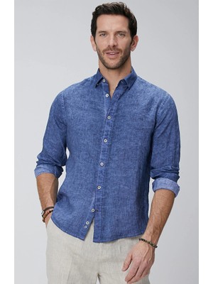 Network Navy Linen Shirt