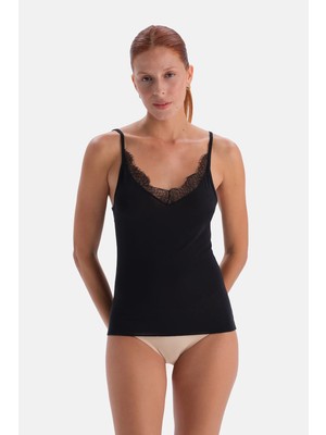 Dagi 5026KC Modal Cashmere Lace Detaıl Tank Top