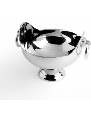 LuckyArt Lucky Art Decorative Stainless Steel Large Footed Gondola Dish 36 cm