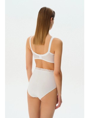 Suwen White Miranda Lace Minimizer Wireless Bra