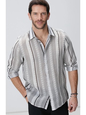 Network Black White Linen Shirt