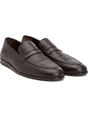 Network Brown Men's Leather Loafers