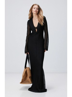 Network Black Maxi Beach Dress