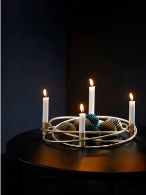 Philippi Bergamo Gold Candle Holder