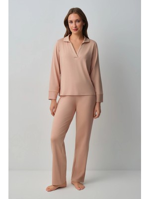 Suwen Nude Betty Pajama Set