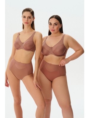 Suwen Mink Rosa Tulle Detail Shaping Underwired Bra
