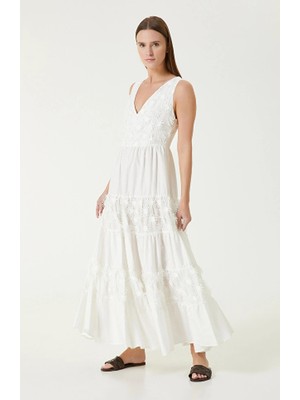 Network Limited Off-White Maxi Dress