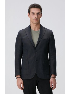 Network Black Linen Jacket