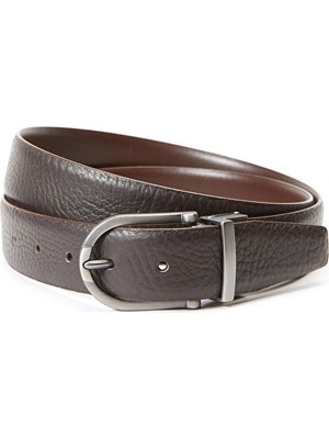 Network Brown Men's Leather Belt