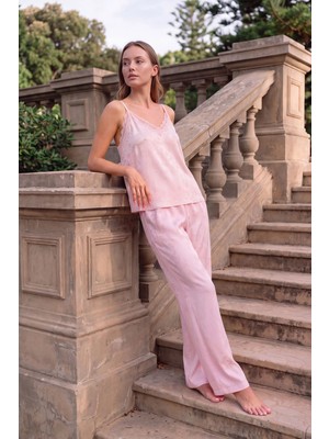 Suwen Pink Floral Pajama Bottoms