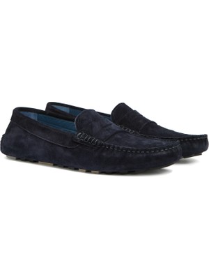 Divarese Dıvarese Navy Men's Suede Driver Loafers