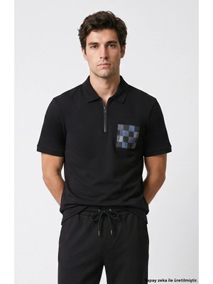 Network Black Chess Print T-Shirt